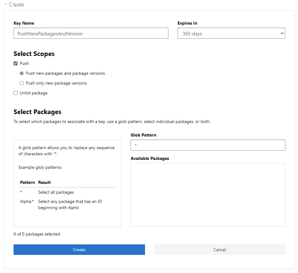 powershell gallery api key publish permissions