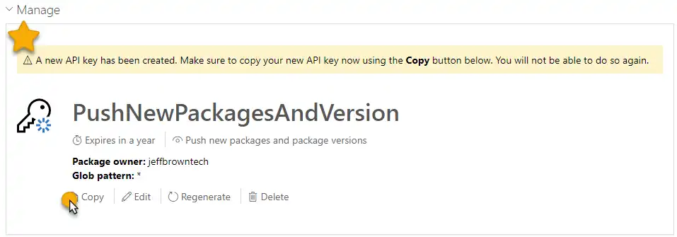 powershell gallery api key