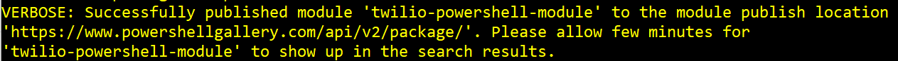 powershell gallery publish success