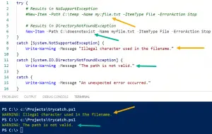 Using Exception Messages with Try Catch in PowerShell | Jeff Brown Tech
