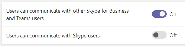 Configure external access and federation with outside Teams, Skype for Business, and Skype consumer users.