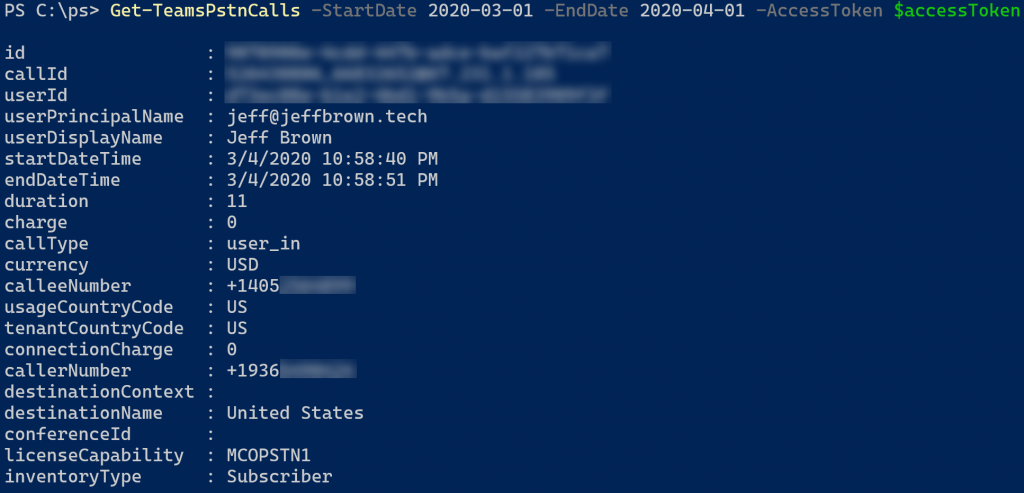 teams pstn graph api powershell module