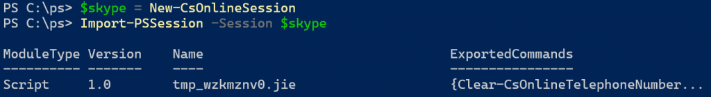 Connecting to Skype for Business Online in PowerShell 5.1