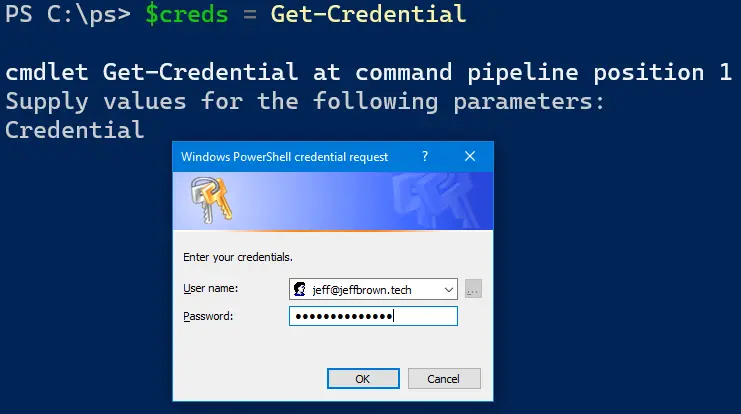 powershell get-credential