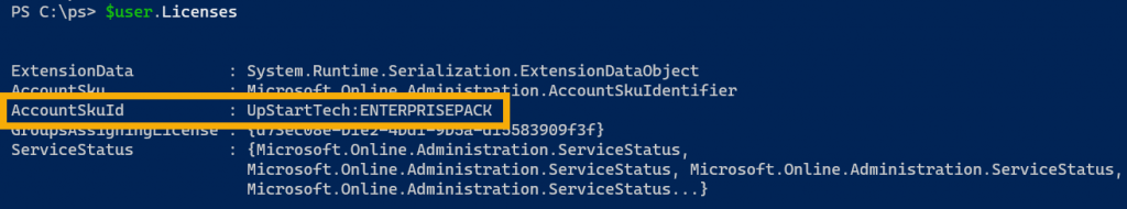 remove all licenses office 365 powershell from windows 10