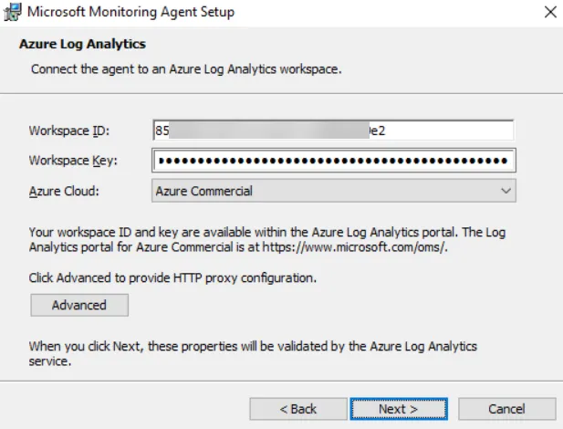 oms log analytics agent